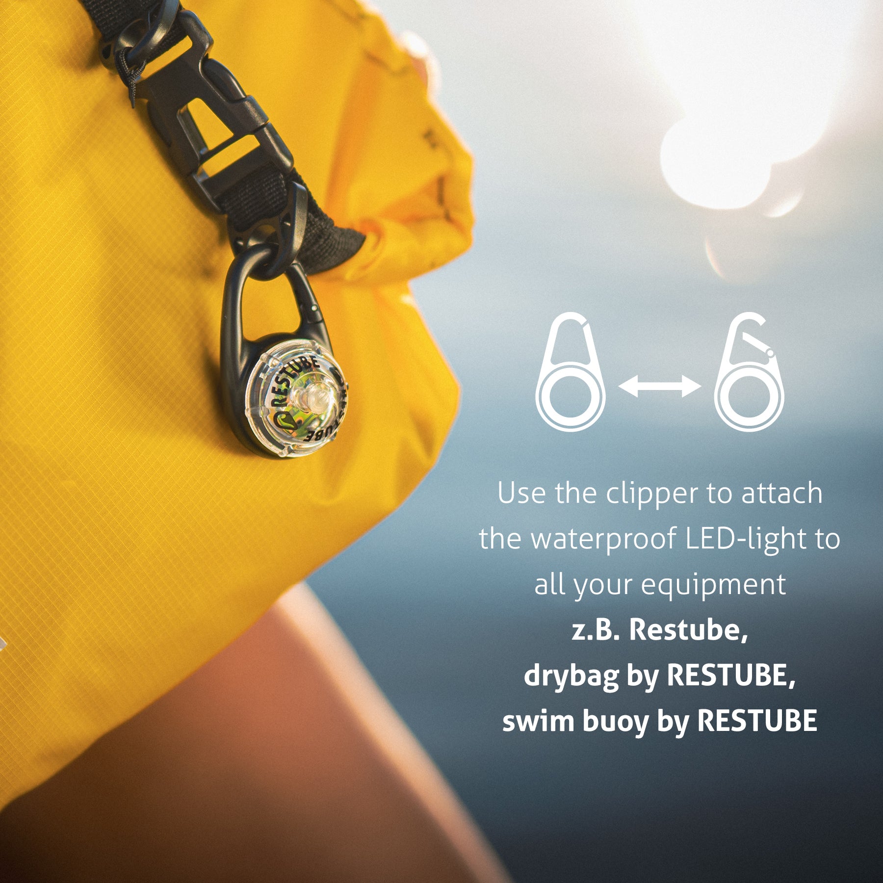 Waterproof LED safety light by RESTUBE