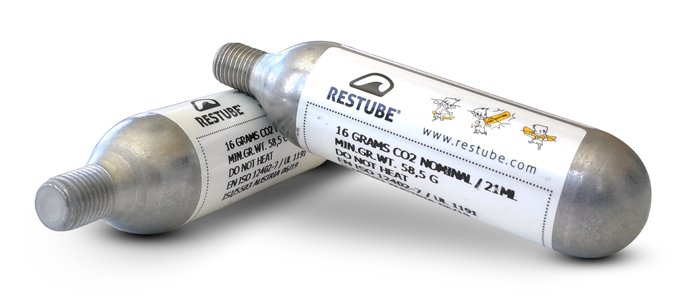 Zwei Restube Co2 Kartuschen, Qualität überzeugt