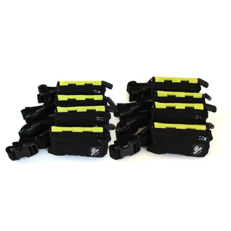 Eight restube extreme in black, yellow pockets and black belt